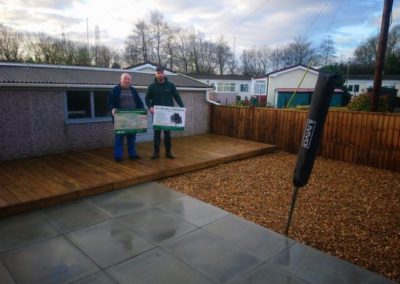 After - Extention to existing flagging area also installation of golden gravel in Heysham